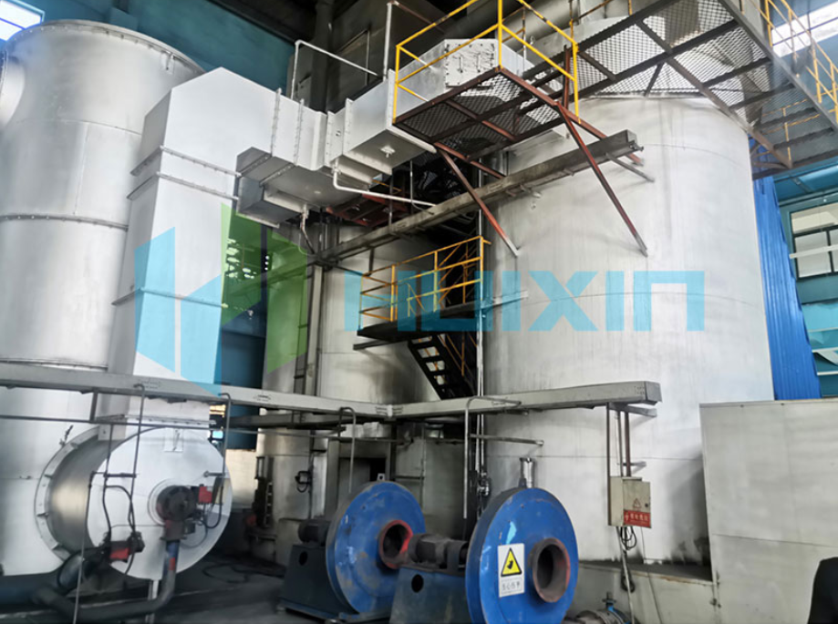 Gasifier limbah vertikal pemanas internal